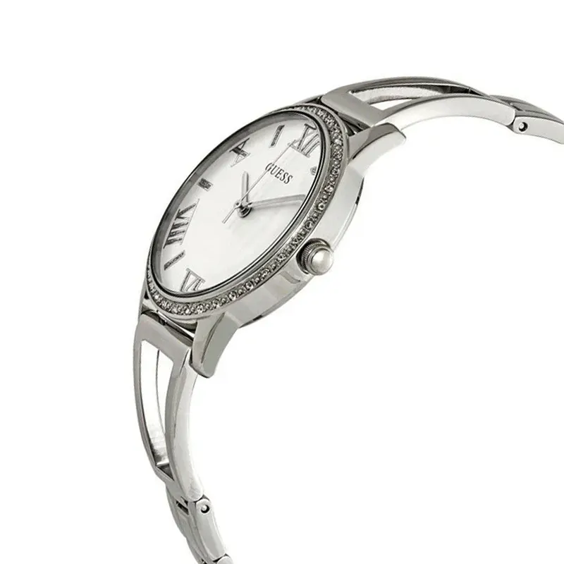 Guess Lucy Silver Dial Trendy Ladies Watch- W1208L1